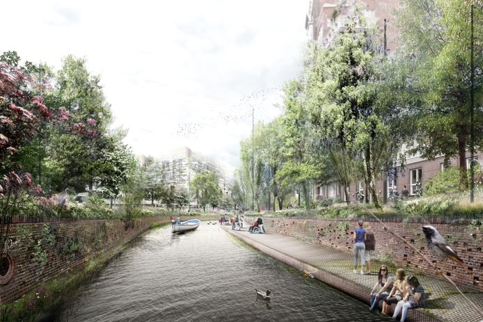 Zo groen moet het worden. Een toekomstbeeld van de Nieuwe Mark langs de Markendaalseweg.