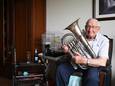 Antoon Schellekens is 85 jaar bij muziekvereniging Sint Lambertus in Gemonde.