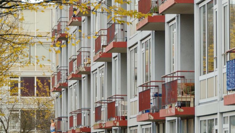 De portiekflat in Utrecht-Overvecht Beeld Theo Scholten, Driejuni.nl