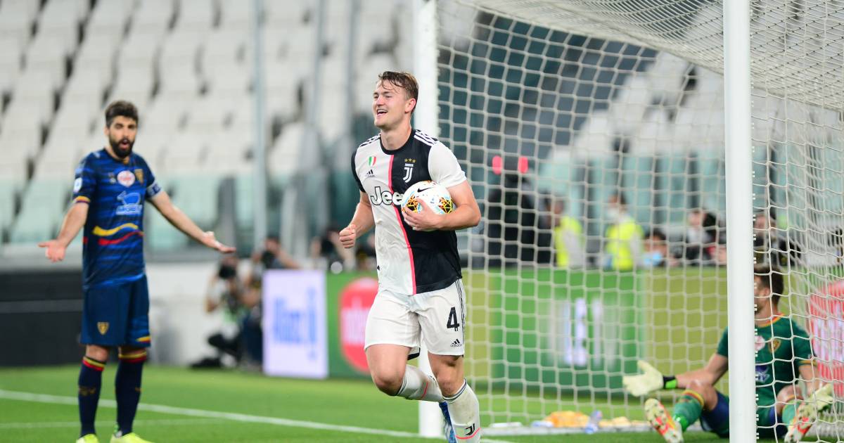Juve neemt met scorende De Ligt pas laat afstand van tien man Lecce - De Gelderlander