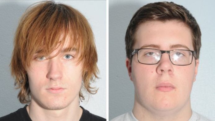 Thomas Wyllie (links) en Alex Bolland (rechts) beraamden een aanslag op een Britse school.