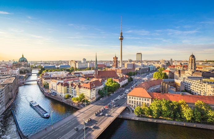 Vue aérienne sur Berlin.