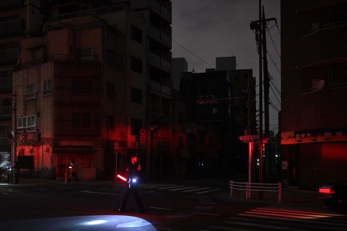Tokio zonder stroom.