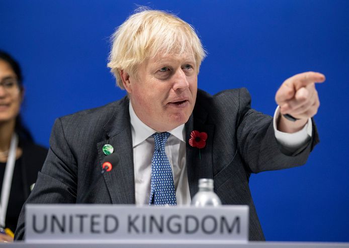 Le Premier ministre britannique Boris Johnson à la COP26 à Glasgow.