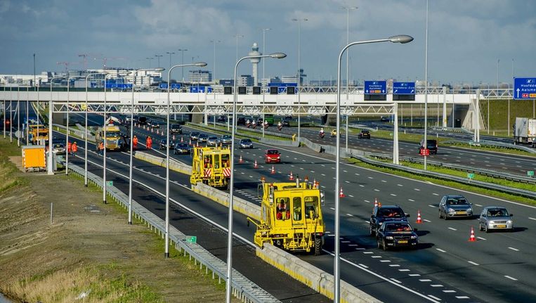 Blokkades op de A4 tijdens de nucleaire top. Beeld epa