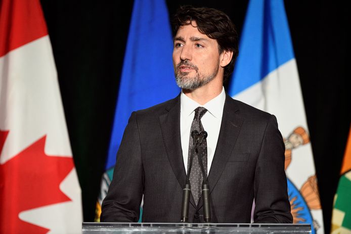 De Canadese premier Justin Trudeau sprak op 12 januari bij een herdenkingsdienst in het Canadese Edmonton voor de slachtoffers van de vliegramp in Iran.
