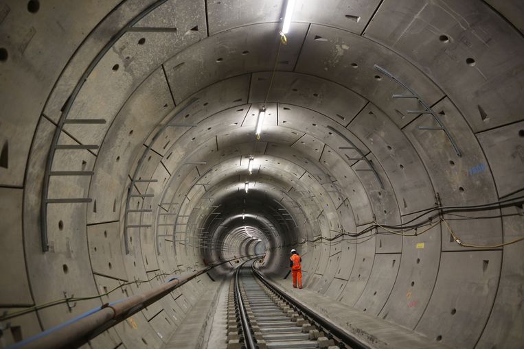 Bouwbedrijf Bam is betrokken bij de aanleg van delen van de Crossrail, de ondergrondse spoorlijn in Londen.  Beeld Getty Images