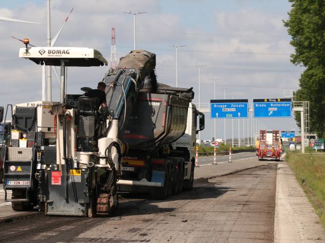 Oprit E34 in Melsele dicht tot zaterdagavond voor asfalteringswerken