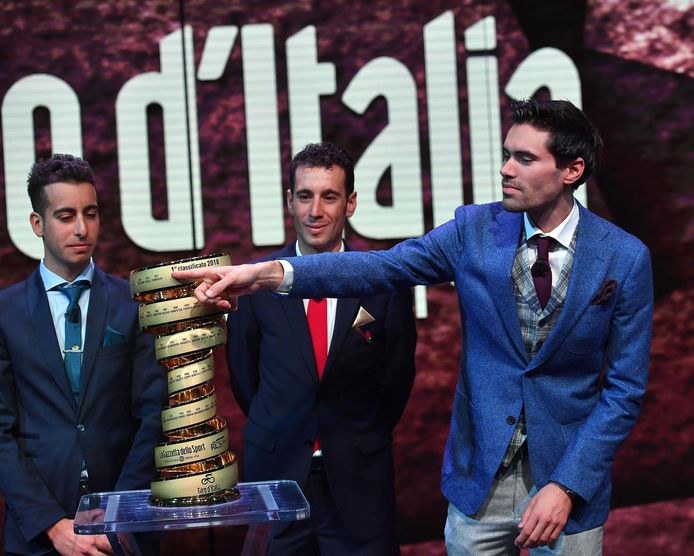 Fabio Aru, Vincenzo Nibali en Tom Dumoulin