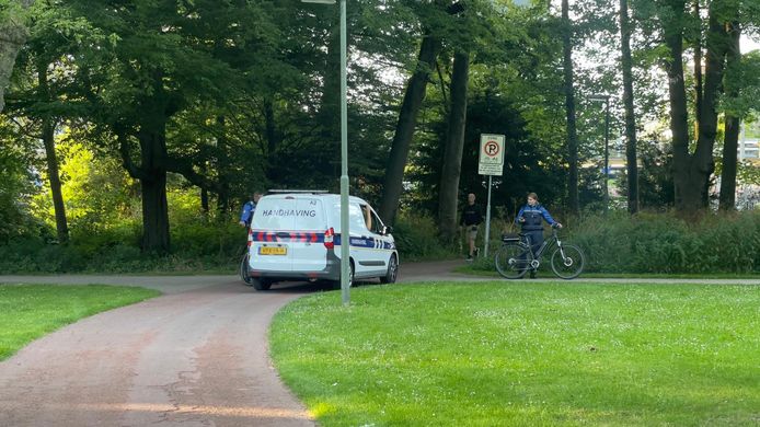 Handhavers hielden een agressieve man staande in het Weizigtpark in Dordrecht.