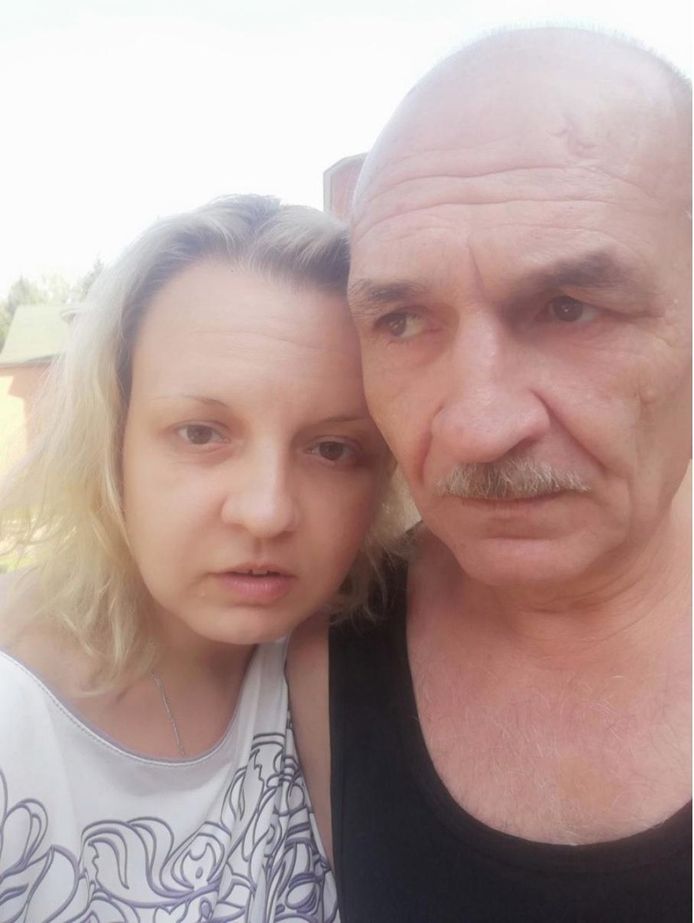 MH17-verdachte Vladimir Tsemach met zijn dochter Maria Levtsenko.