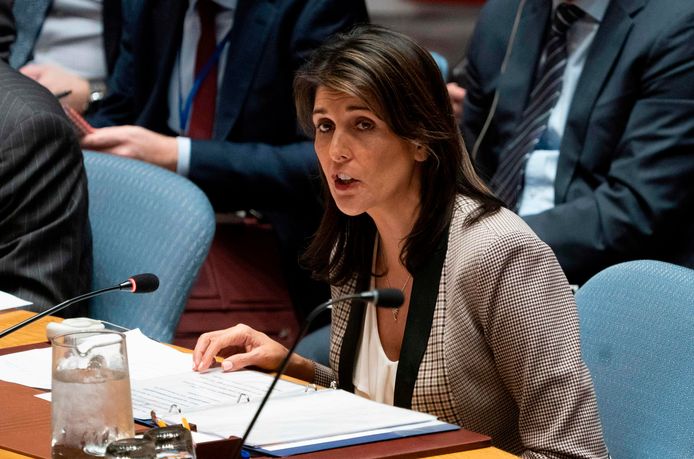 De Amerikaanse ambassadeur Nikki Haley noemde het document "een essentiële stap" naar vrede in het Midden-Oosten en vroeg alle VN-lidstaten daarom voor te stemmen.