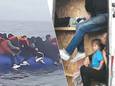 Het onderzoek naar de bende ging van start toen in de haven van Zeebrugge transmigranten werden betrapt achter een valse wand in een bestelwagen (rechts). De smokkelaars stuurden echter ook vluchtelingen in bootjes de Noordzee op. (illustratiebeeld links)