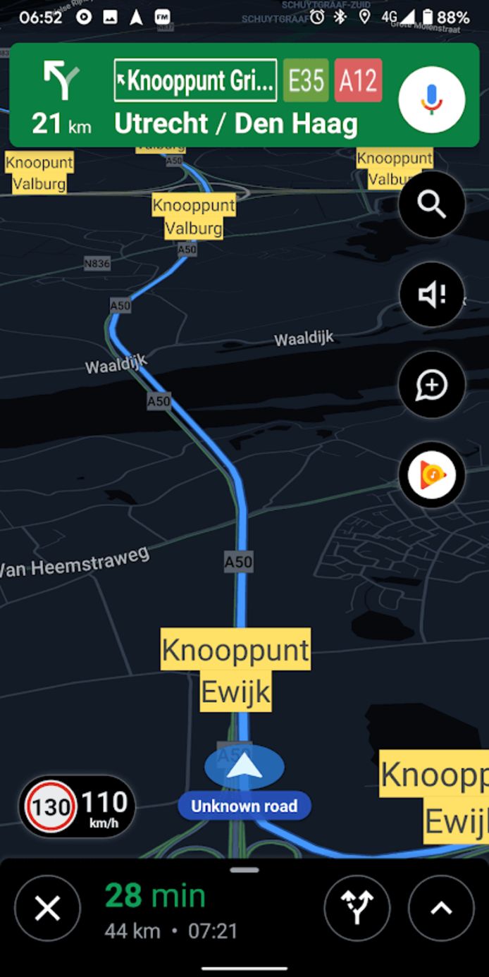 Google Maps geeft nu ook de snelheidslimieten weer