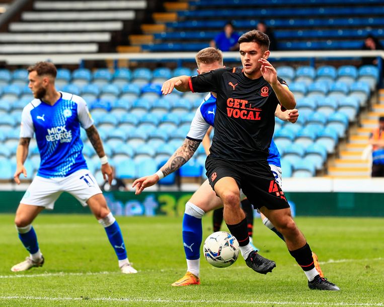 Jake Daniels van Blackpool kwam tijdens een interview uit de kast. Beeld CameraSport via Getty Images