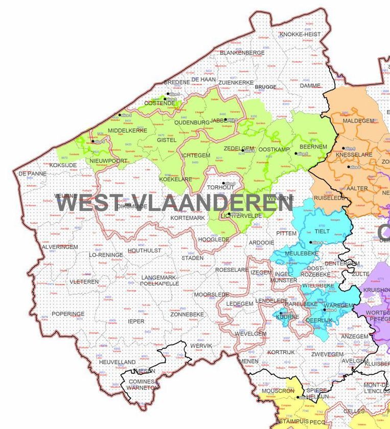 Kaart Gemeenten Vlaanderen Kaart Wallpaper