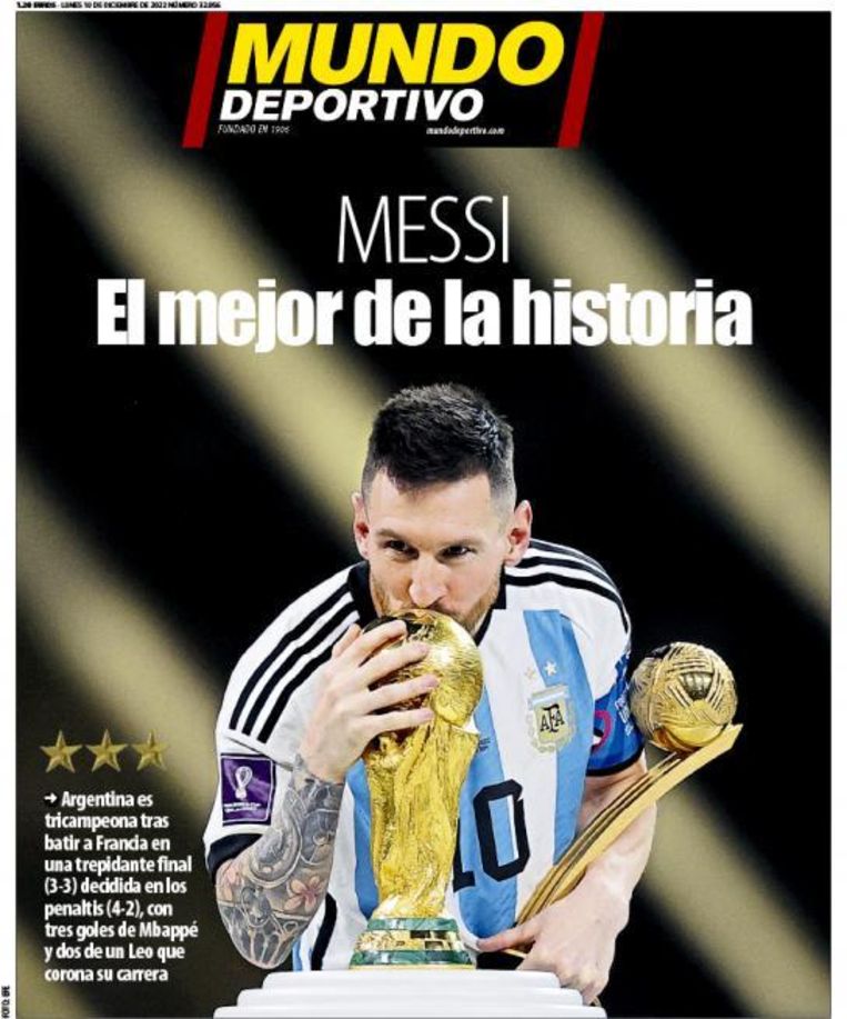 De cover van ‘Mundo Deportivo’. Beeld Mundo Deportivo