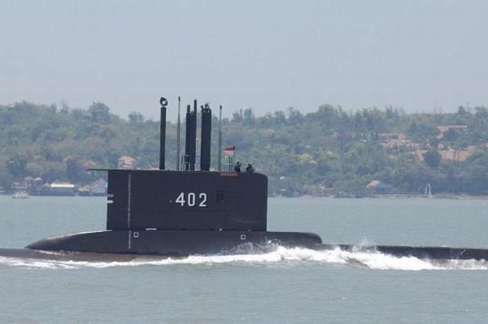 De verloren Indonesische onderzeeër KRI Nanggala-402.