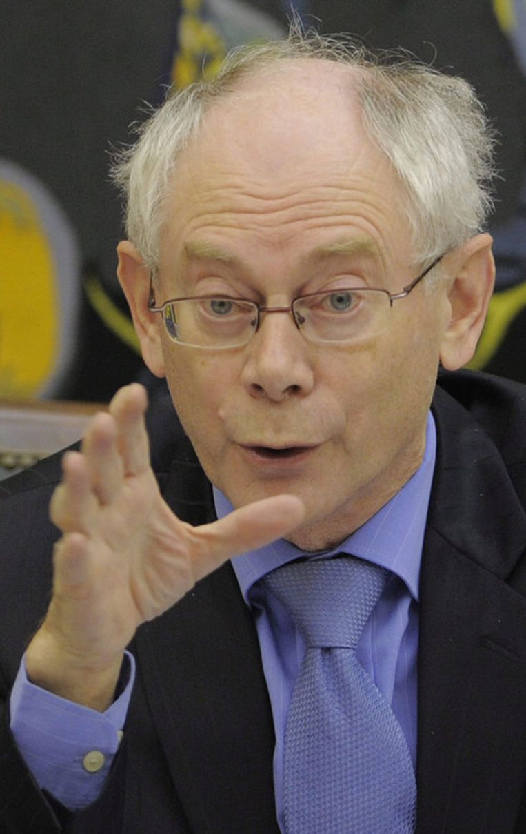 De 62-jarige Van Rompuy heeft het imago van een grijze muis: een intellectueel die haiku's (Japanse dichtkunst) schrijft en zelden betrapt wordt op een expliciete mening. Foto EPA Beeld 