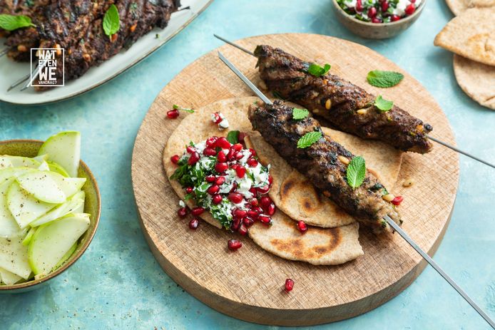 Lams kofte met flat bread en lane