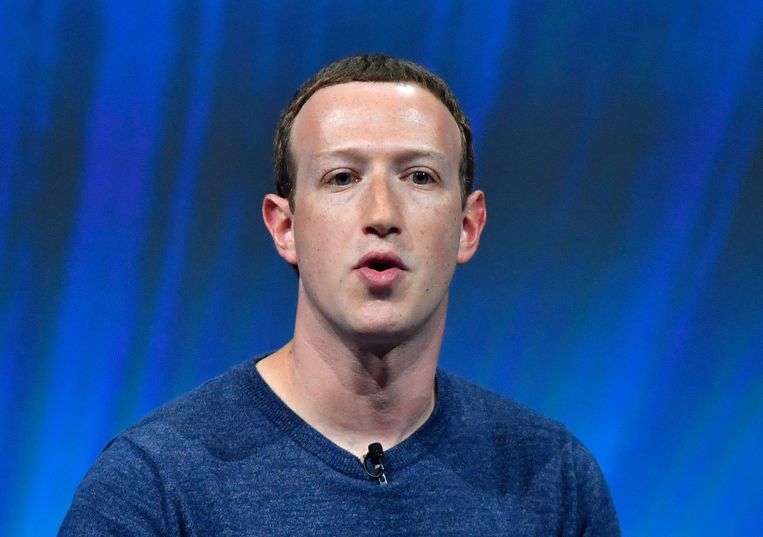 Facebook-CEO Mark Zuckerberg. Facebook is bezig met het opzetten van een crisisruimte of 'war room' in zijn hoofdkwartier in San Francisco, om pogingen tot het manipuleren van de verkiezingen meteen tegen te gaan. Beeld AFP