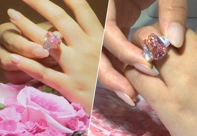 Uiterst zeldzame roze diamant geveild voor 59 miljoen euro in Hongkong