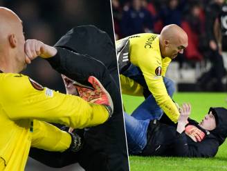 “Als ze me aanvallen, verdedig ik me”: Sevilla-keeper werkt man die hem slag verkoopt tegen de grond, PSV-fan had al stadionverbod