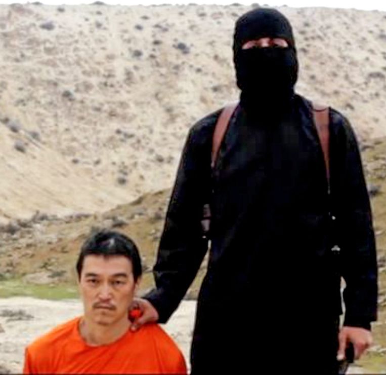 De Japanner Kenji Goto in handen van IS. Beeld epa