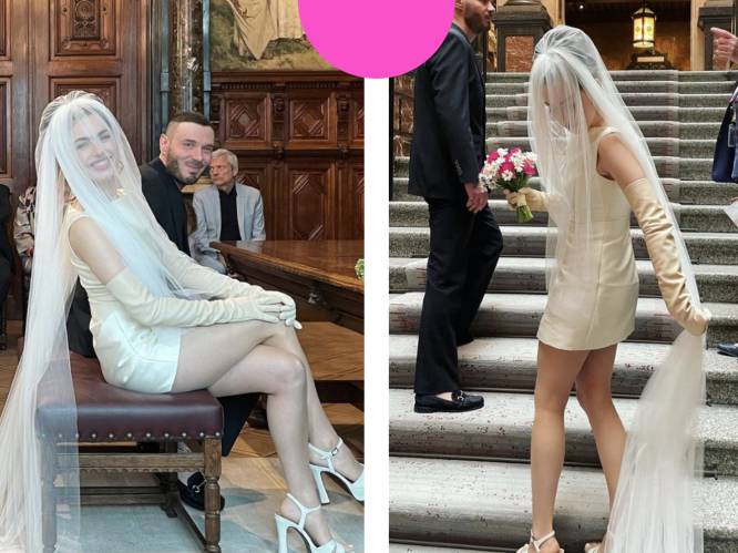 Olga Leyers trouwt in mini-jurk van Natan: “We wilden zéker niks traditioneels. Het mocht gewaagder”