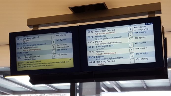 Vertraging door de sneeuwval
