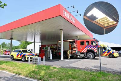 Man valt door dak van werkplaats naast tankstation in Ulvenhout: ‘Hij had een engeltje op zijn schou