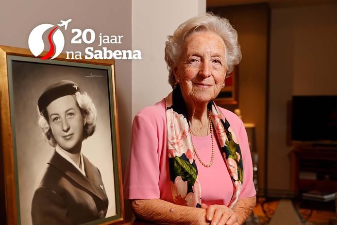 Gilberte Rombaut bij het portret van haar zeven jaar jongere zus Jacqueline: “Als mijn zus op vlucht was, belde ik vaak naar de burelen van Sabena met de vraag of ze al geland was. Ook die dag.”