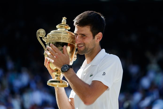 Novak Djokovic was vorig jaar de beste bij de mannen op Wimbledon.