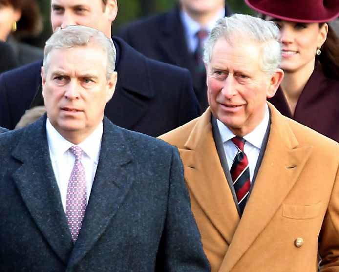 De Britse prins Andrew en prins Charles.