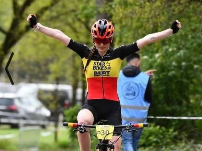 Shanyl De Schoesitter wint meteen eerste koers op de mountainbike: “Ik houd alle pistes open, behalve de piste”