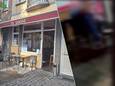 Het café waar de schietpartij in Schaarbeek plaatsvond / Schietpartij in Schaarbeek: een man is zwaargewond.