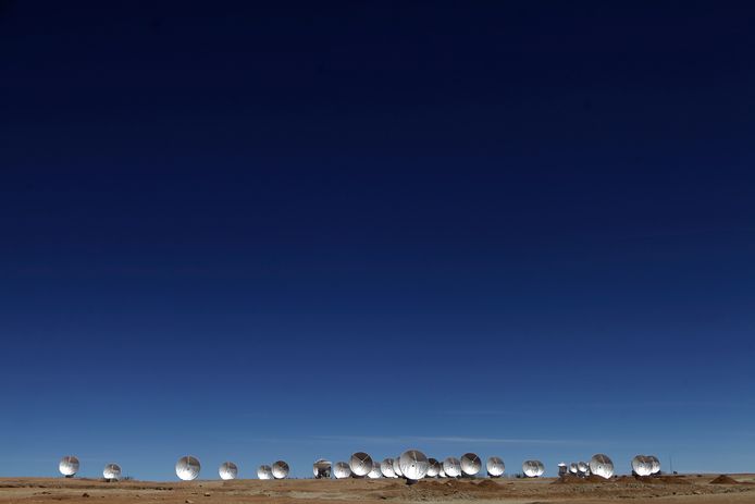 De Atacama Millimeter Array (ALMA) in Chili.