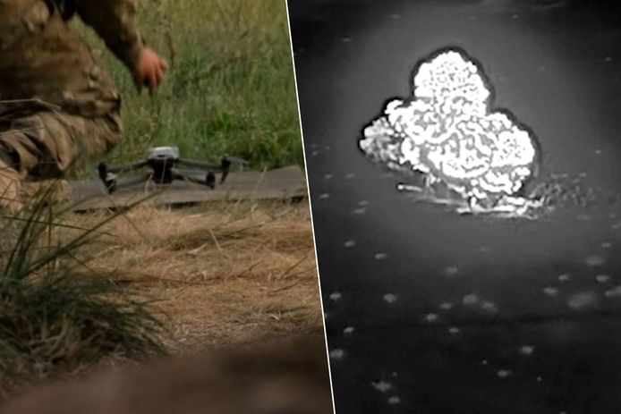 Oekraïense troepen gebruiken drones met thermische camera's om Russische mijnen op te sporen en op te blazen