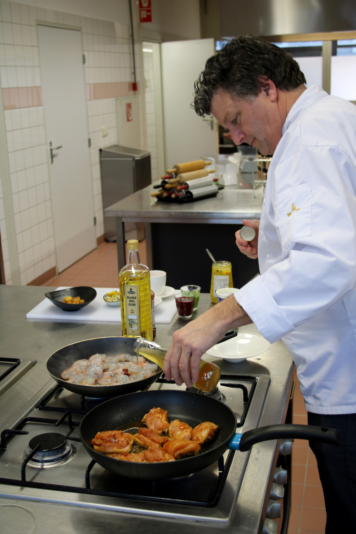 Eric-Jan ‘de Smaakman’ aan het werk. Beeld 