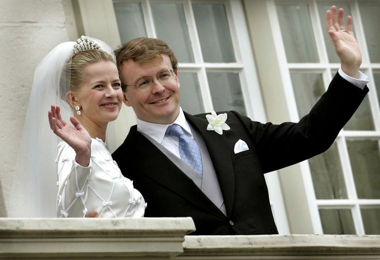 Mabel en Friso tijdens hun huwelijk in 2004 Beeld reuters