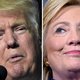 Trump en Clinton gelijk in peilingen: ongekend aan vooravond debat