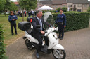 Als voorzitter van Interwaas, bij het testen van elektrische brommers in Sint-Niklaas.
