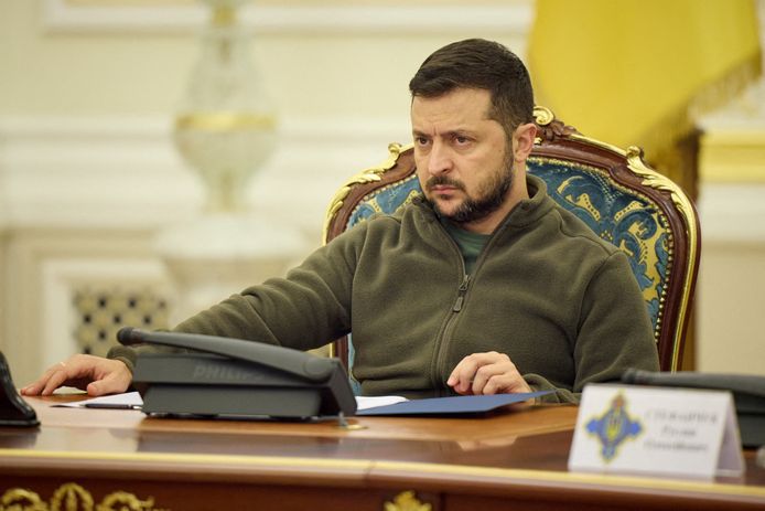 De Oekraïense president Volodymyr Zelensky eind vorige maand.