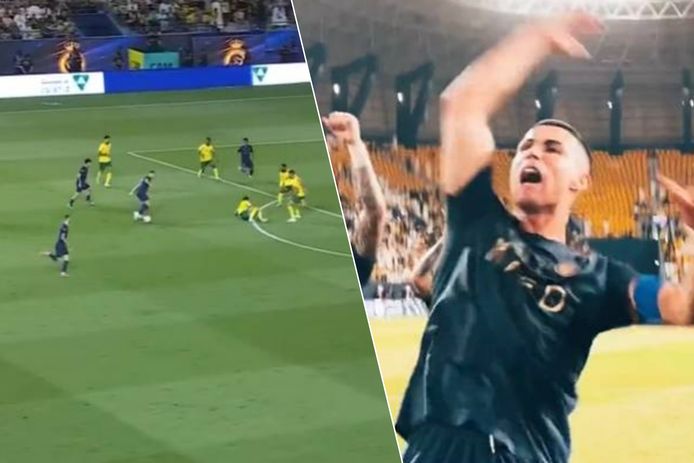 De schijnbeweging van Ronaldo en zijn viering met de thuisfans na de match.