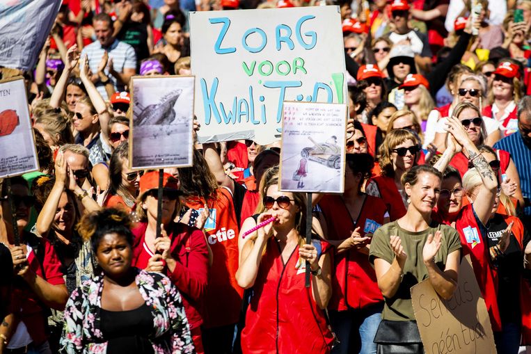 Staking jeugdzorgwerkers in 2019. Beeld ANP