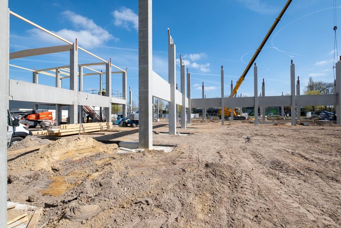 Eerstesteenlegging van de Gymhal Klein-Brabant aan Sportpark De Schans