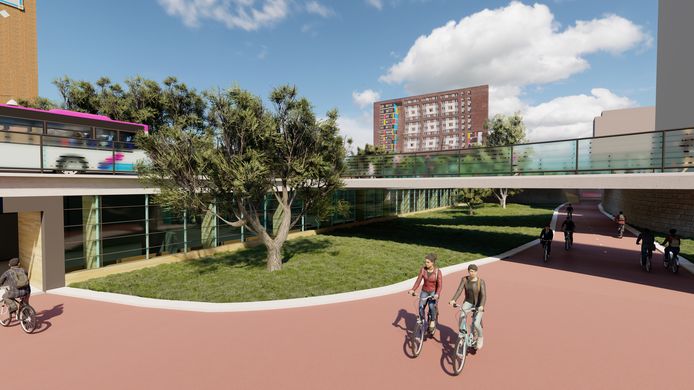 Impressie van het vernieuwde Stationsgebied Nijmegen.
