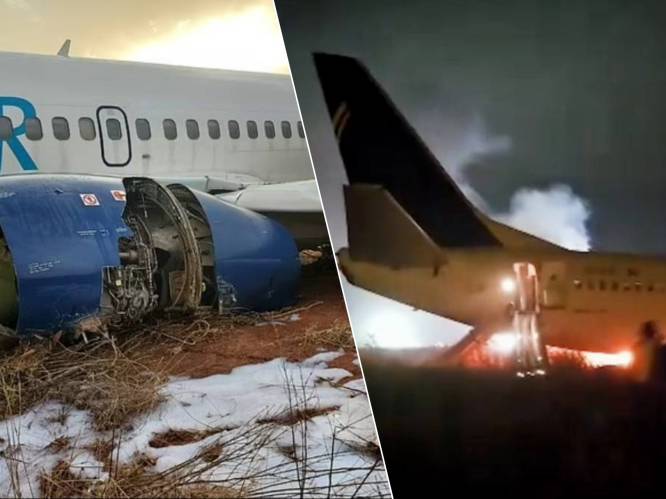 “Het gaat ontploffen”: brand breekt uit nadat vliegtuig in Dakar bij vertrek naast de baan schuift
