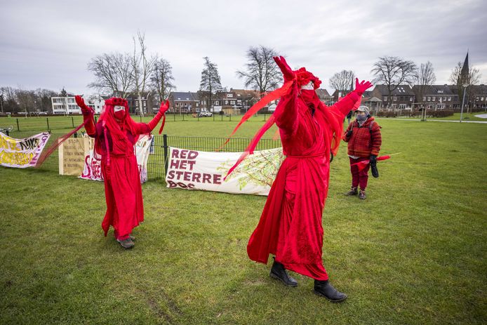 Een demonstratie eerder dit jaar van actiegroep Red het Sterrebos.