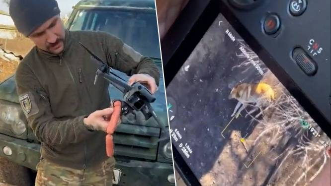 Deze Oekraïense drone-soldaten droppen geen bommen maar worsten